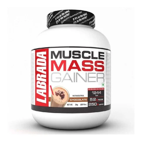 Labrada Muscle Mass Gainer, 3 kg (6.61 lb), Chocolate (Chocolate)