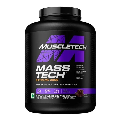 MuscleTech Mass Tech Extreme 2000, 3 kg (6.6 lb), Triple Chocolate Brownie (Triple Chocolate Brownie)