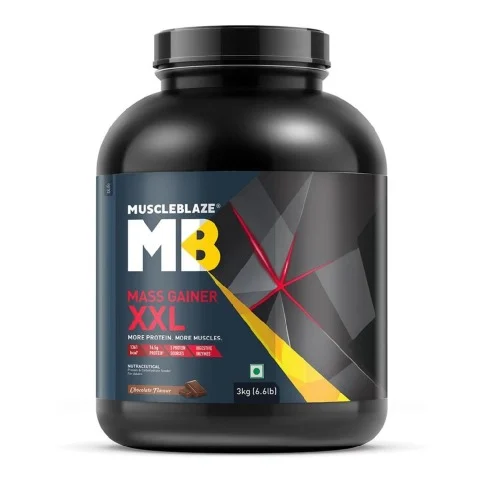 MuscleBlaze Mass Gainer XXL, 3 kg (6.6 lb), Chocolate (Chocolate)