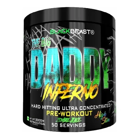 BLACK BEAST The Big Daddy Inferno Pre-Workout, 300 g (0.66 lb), Zombie Juice (Zombie Juice)