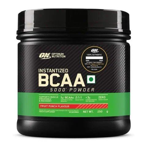 ON (Optimum Nutrition) Instantized BCAA 5000, 250 g (0.55 lb), 30 Servings, Fruit Punch (Fruit Punch)